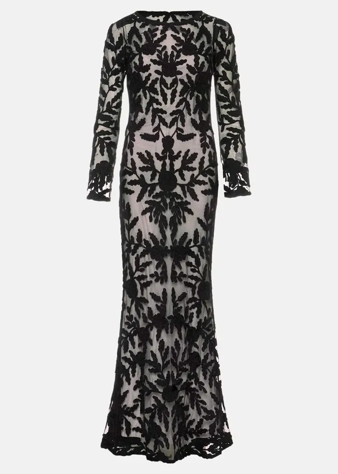 Hermione Tapework Maxi Dress Blacknude Women Phase Eight Dresses