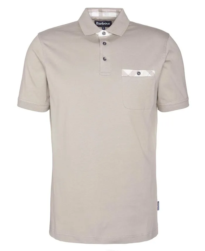 Hirstly ShortSleeved Polo Shirt Concrete Men Barbour Polo Shirts