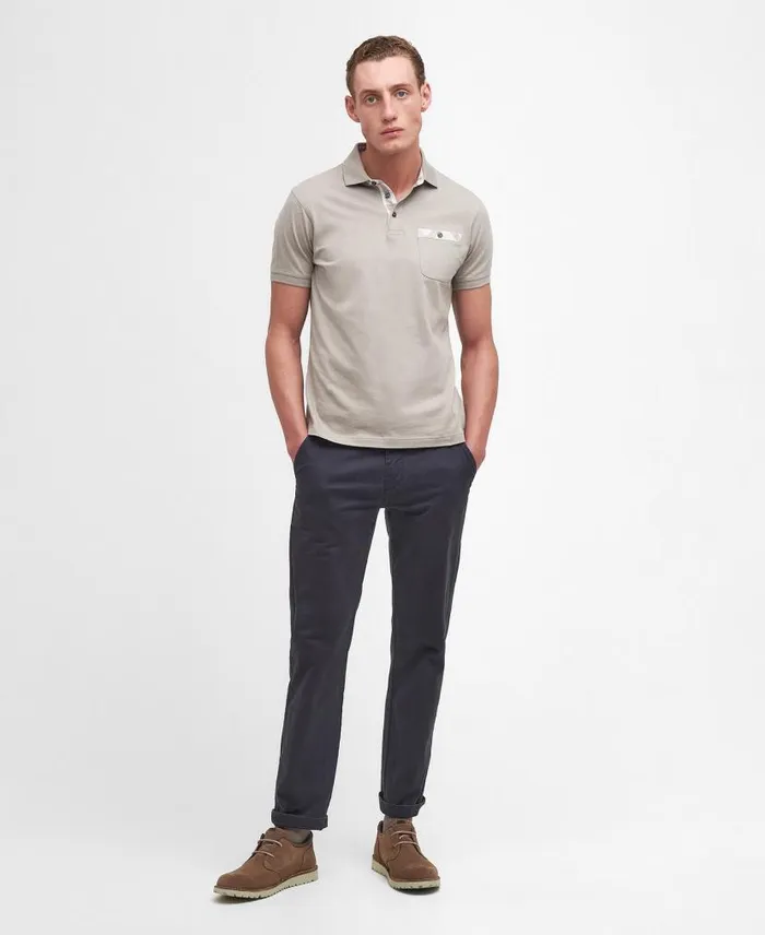 Hirstly ShortSleeved Polo Shirt Concrete Men Barbour Polo Shirts