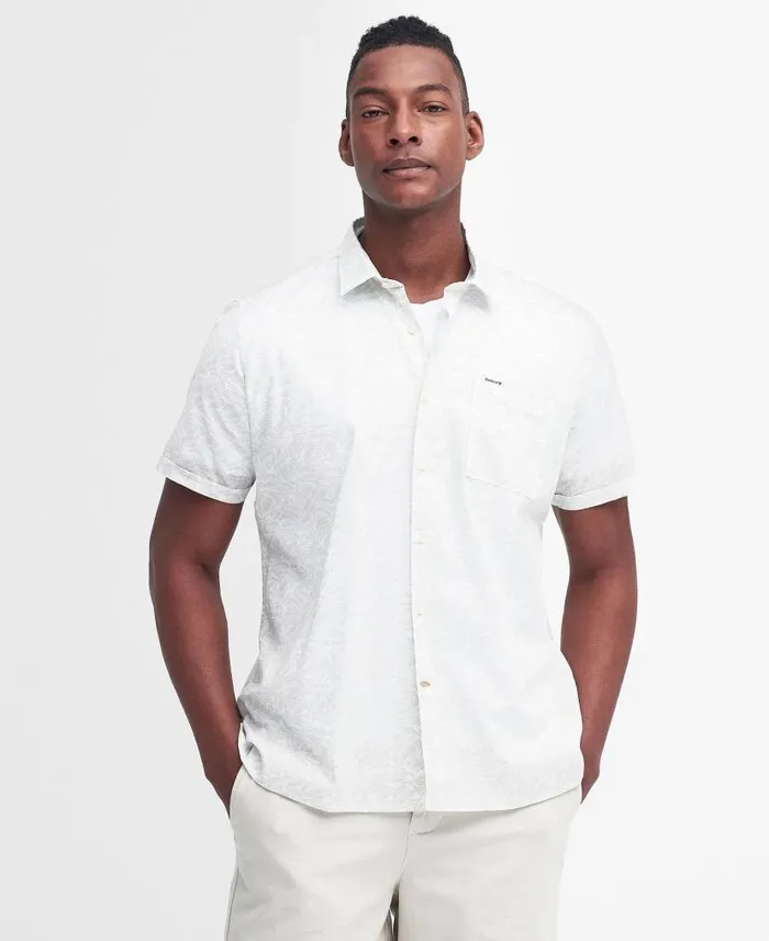 Horsehill Regular ShortSleeved Shirt Ecru Men Barbour Shirts