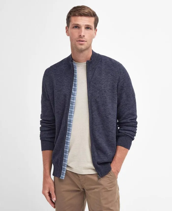 Ingram HalfZip Jumper Indigo Men Barbour Jumpers