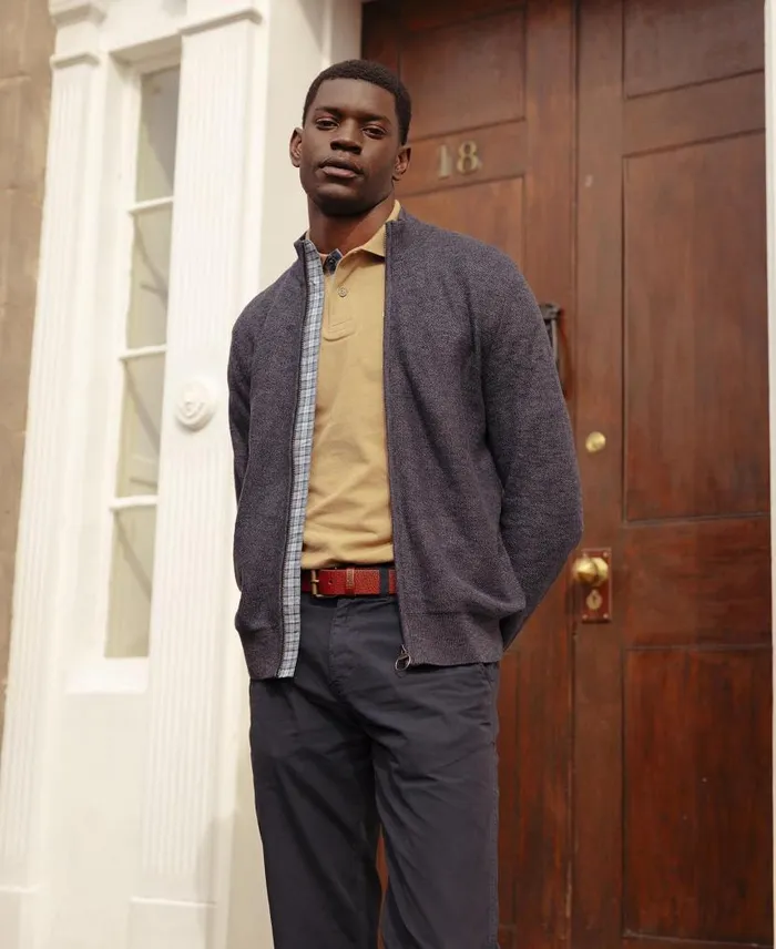 Ingram HalfZip Jumper Indigo Men Barbour Jumpers