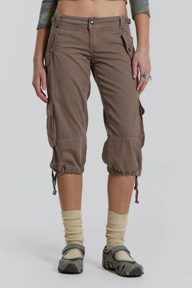 Instinct Capri Cropped Cargo Shorts Beige Women Jaded London Shorts and Jorts Instinct Capri Cropped Cargo Shorts Beige Women Jaded London Shorts and Jorts