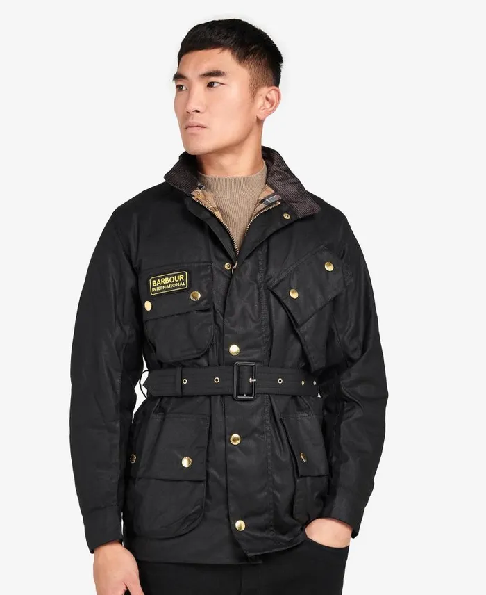 International Original Waxed Jacket Black Men Barbour Waxed Jackets