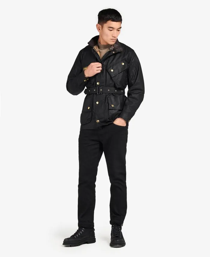 International Original Waxed Jacket Black Men Barbour Waxed Jackets