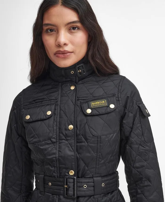 International Quilted Jacket Black Women Barbour Quilted Jackets