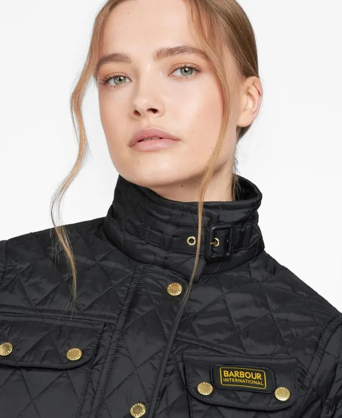 International Quilted Jacket Black Women Barbour Quilted Jackets