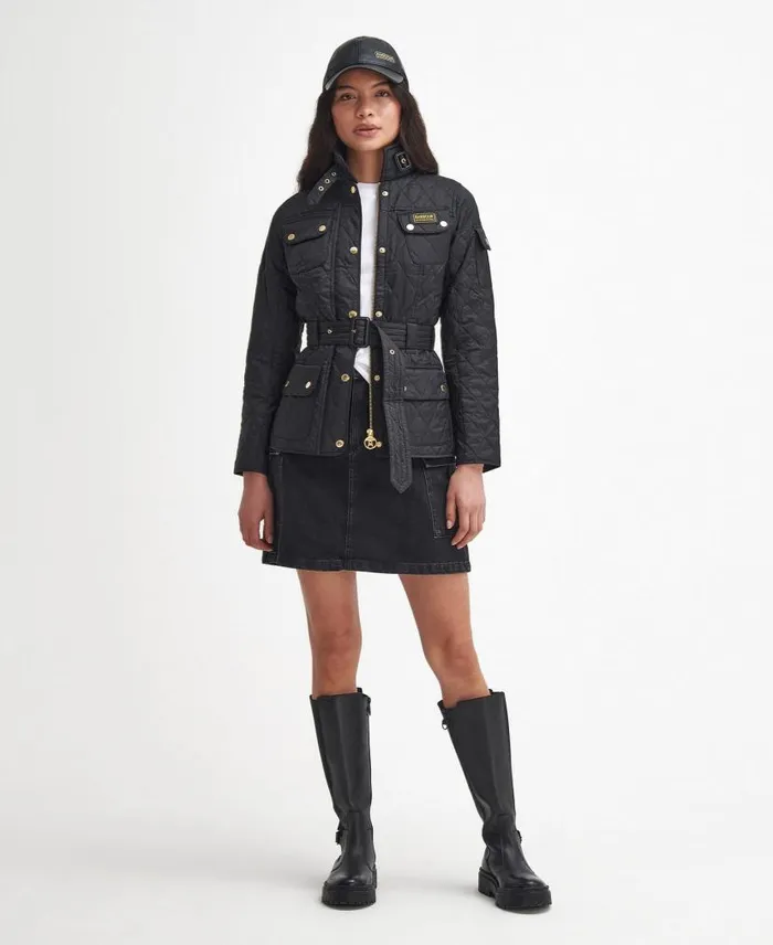 International Quilted Jacket Black Women Barbour Quilted Jackets