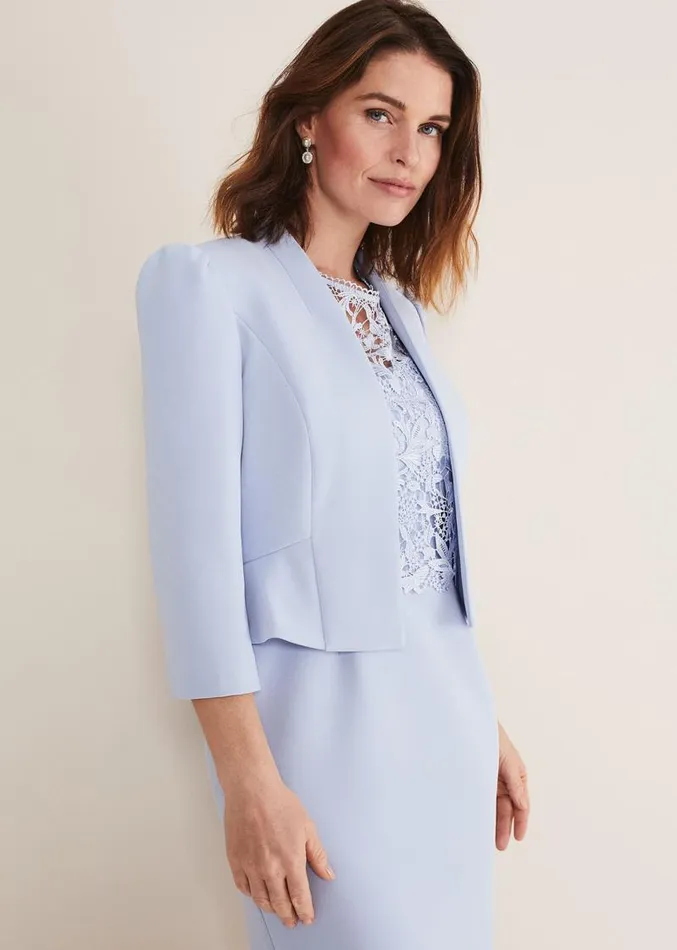 Isabella Bow Jacket Light Cornflower Women Phase Eight Jackets