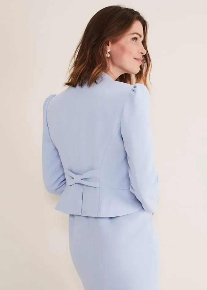 Isabella Bow Jacket Light Cornflower Women Phase Eight Jackets