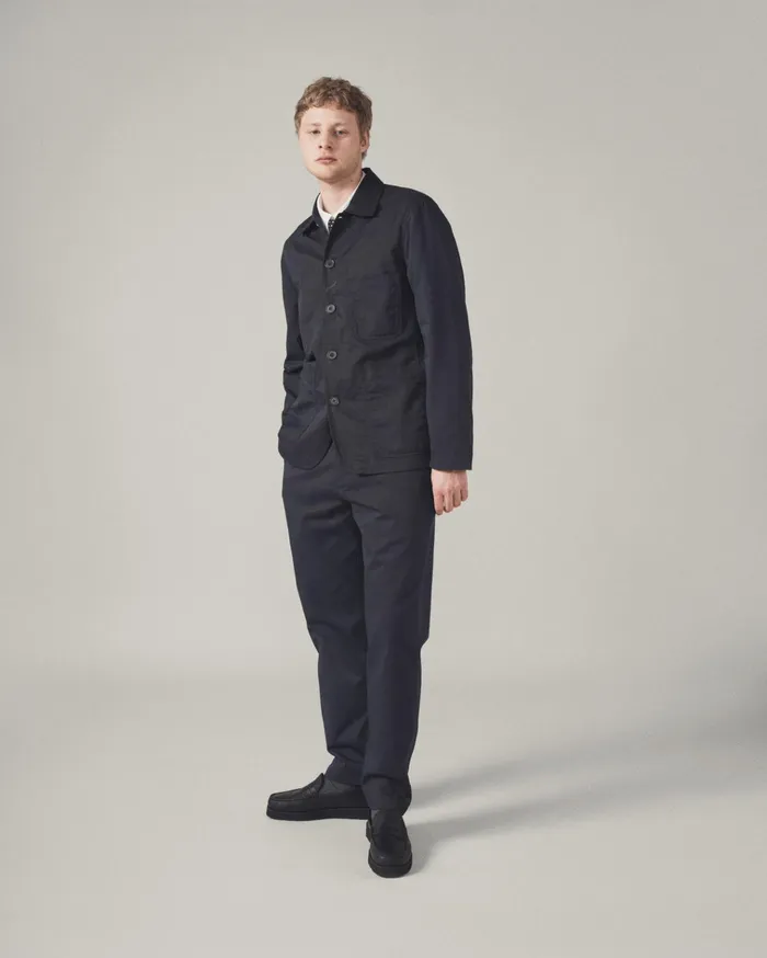 Jackets Men Universal Works Universal Works Bakers Jacket In Navy Twill