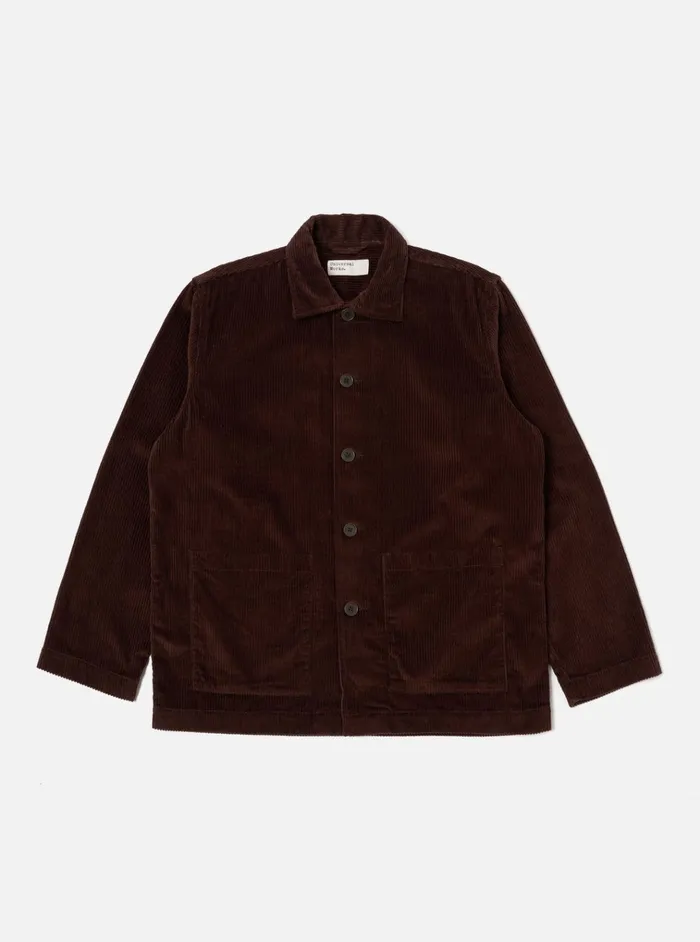Jackets Men Universal Works Universal Works Easy Jacket In Rich Brown 6 Wale Cord