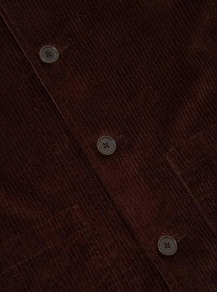 Jackets Men Universal Works Universal Works Easy Jacket In Rich Brown 6 Wale Cord