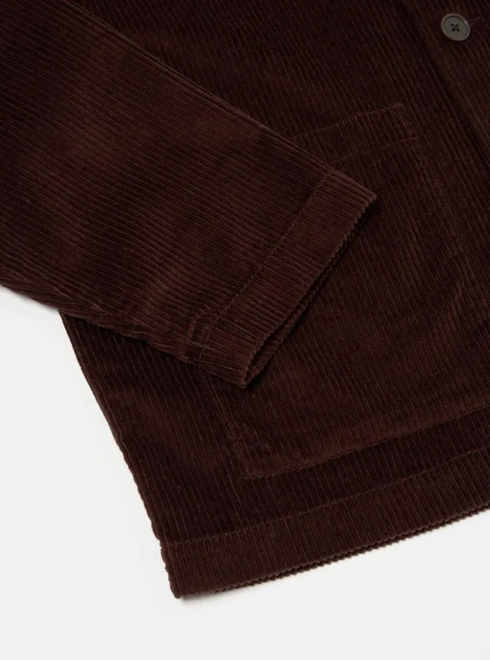 Jackets Men Universal Works Universal Works Easy Jacket In Rich Brown 6 Wale Cord