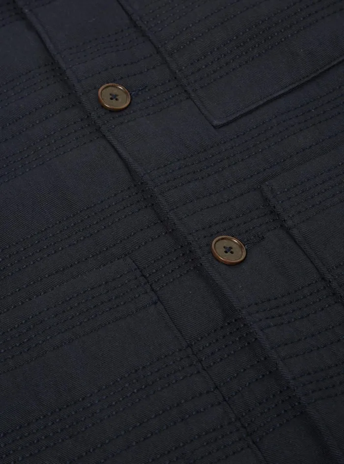 Jackets Men Universal Works Universal Works Quilt Simple Bakers Jacket In Navy Winter Twill