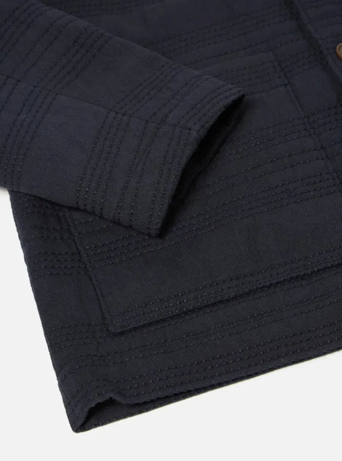 Jackets Men Universal Works Universal Works Quilt Simple Bakers Jacket In Navy Winter Twill