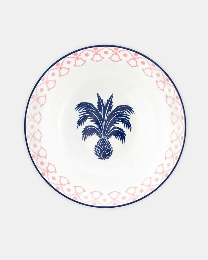 Jaipur Round Salad Bowl Pink Women Aquazzura Dinnerware