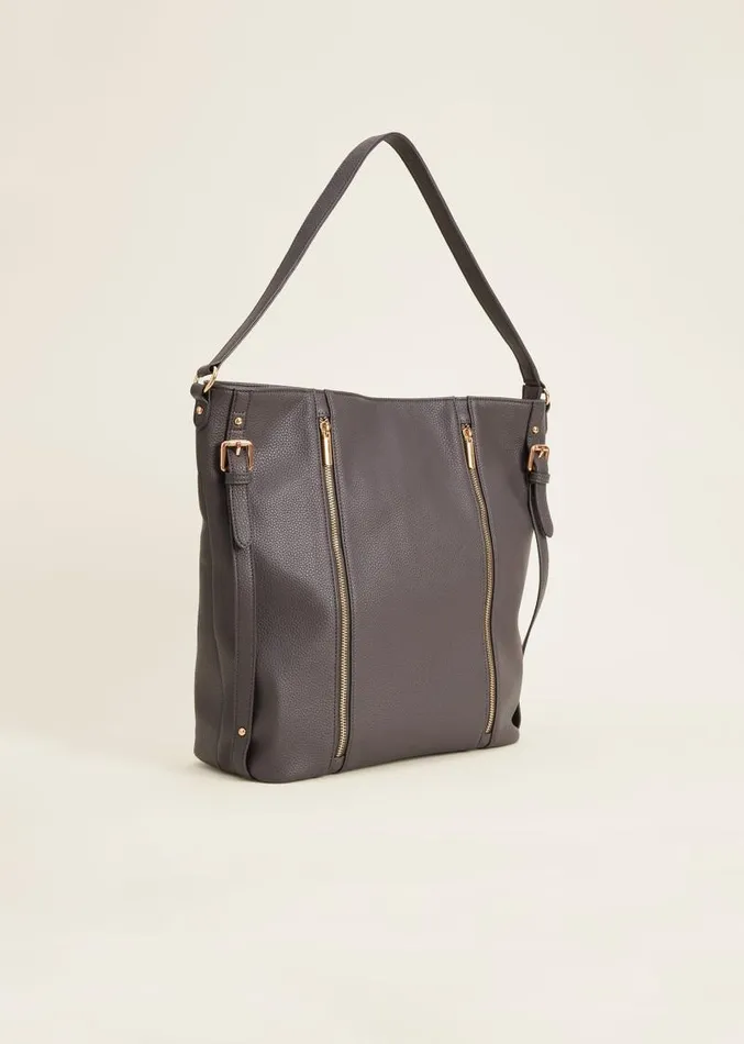 Janessa Slouch Bag Charcoal Women Phase Eight Bags and Clutches