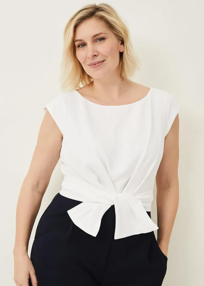 Janey Knot Detail Jumpsuit Ivorynavy Women Phase Eight Dresses
