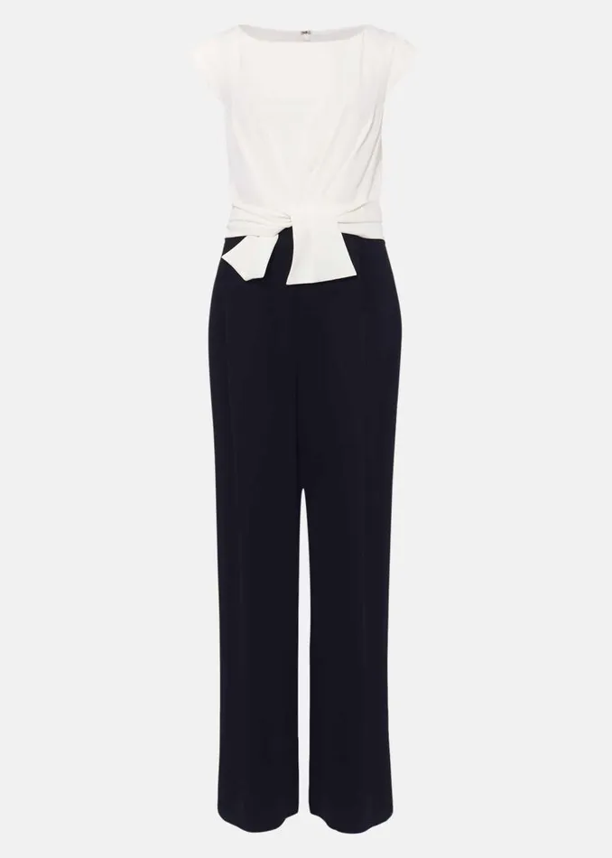 Janey Knot Detail Jumpsuit Ivorynavy Women Phase Eight Dresses
