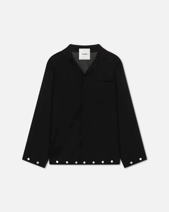 Jelmer Studded Organza Shirt Black Men Nanushka Tops