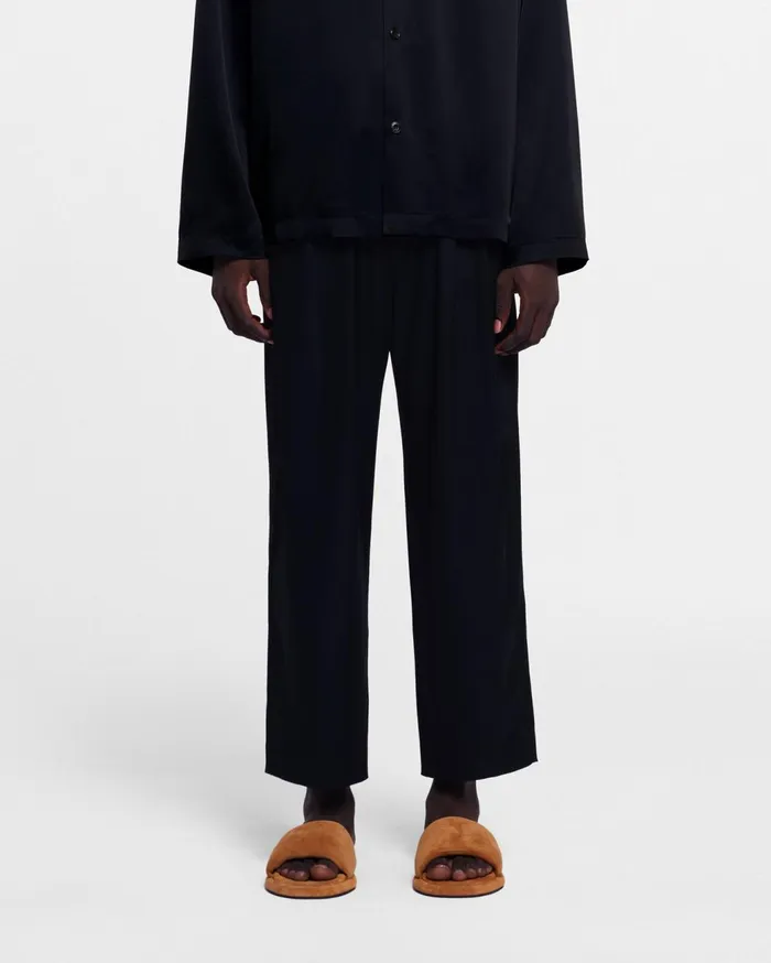 Jiro Slip Satin Pants Black Men Nanushka Pants