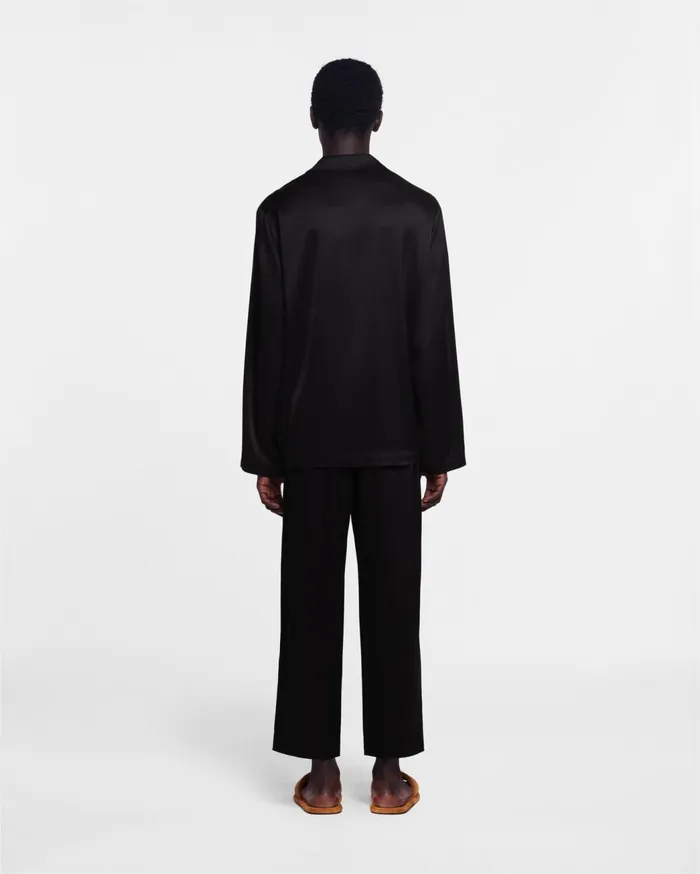 Jiro Slip Satin Pants Black Men Nanushka Pants