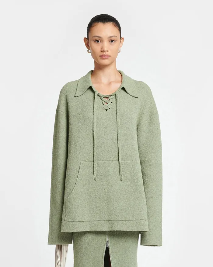 Jorrit TerryKnit Sweater Sage WomenMen Nanushka Knitwear