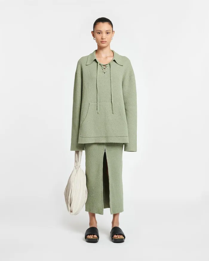 Jorrit TerryKnit Sweater Sage WomenMen Nanushka Knitwear