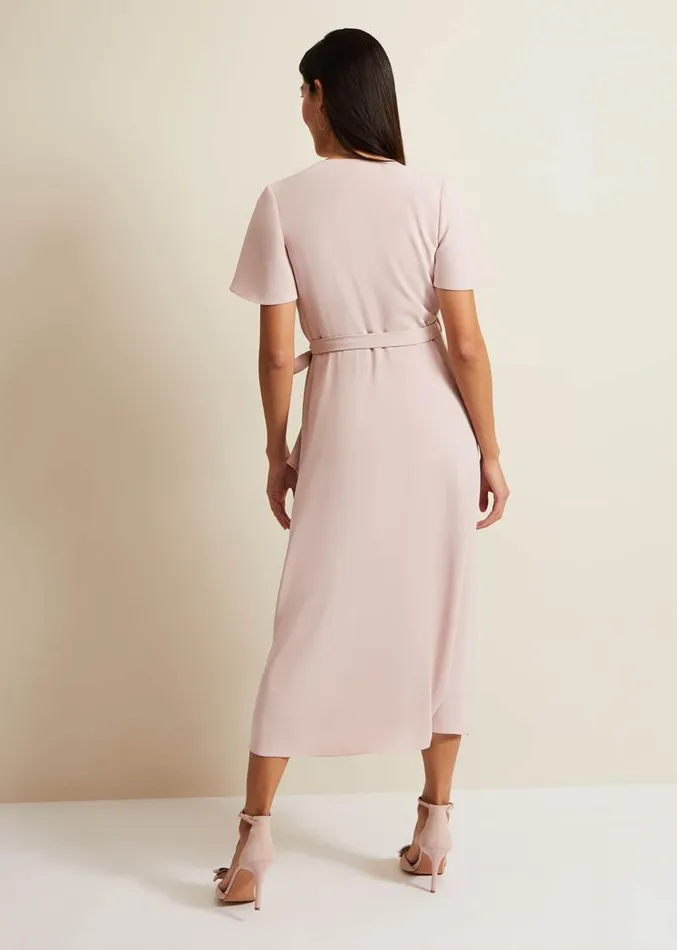 Julissa Frill Wrap Midi Dress Antique Rose Women Phase Eight Dresses