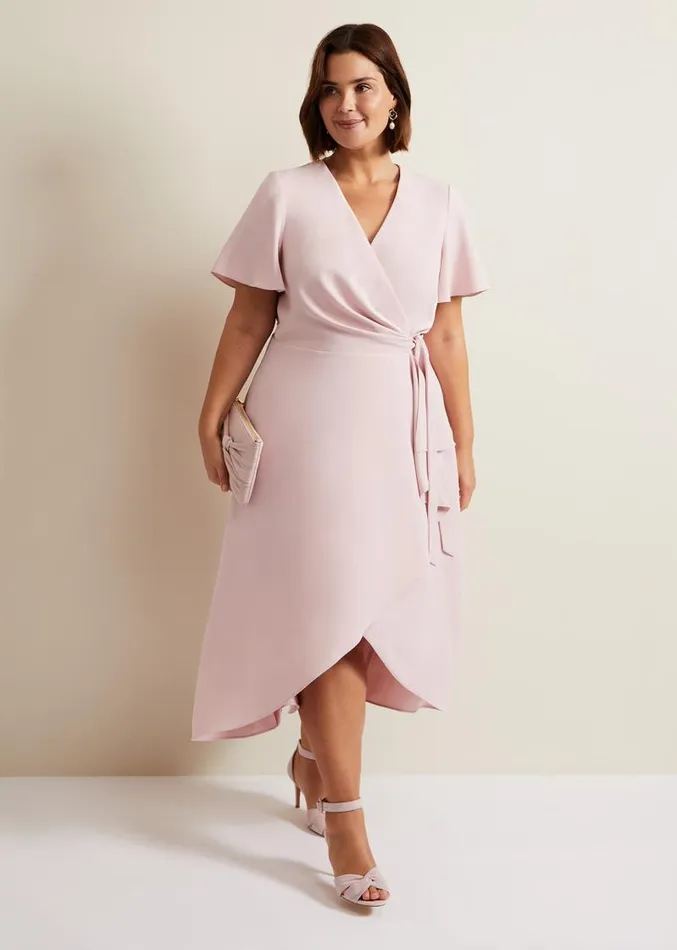 Julissa Frill Wrap Midi Dress Antique Rose Women Phase Eight Dresses