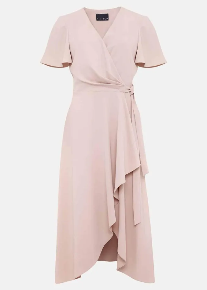 Julissa Frill Wrap Midi Dress Antique Rose Women Phase Eight Dresses
