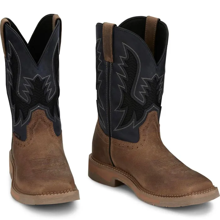 Justin Boots Bolt 11034 Comp Toe Work Boot Peanut Tan brown Men Work