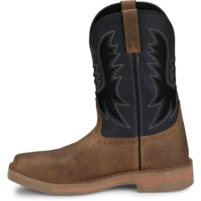 Justin Boots Bolt 11034 Comp Toe Work Boot Peanut Tan brown Men Work