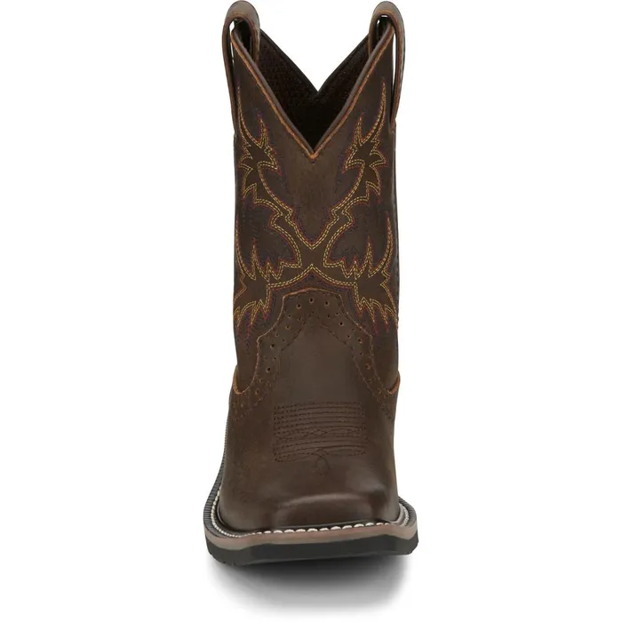 Justin Boots Cattleman Western Boot Brown Kids Western