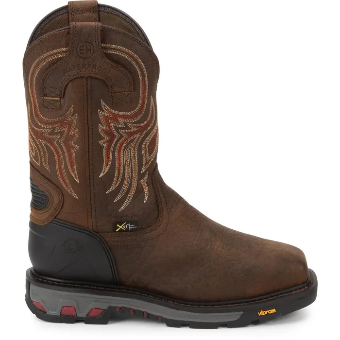 Justin Boots Driscoll 11034 Met Guard Steel Toe Work Boot Pecan Brown brown Men Work