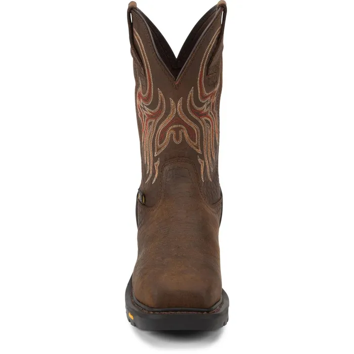 Justin Boots Driscoll 11034 Met Guard Steel Toe Work Boot Pecan Brown brown Men Work