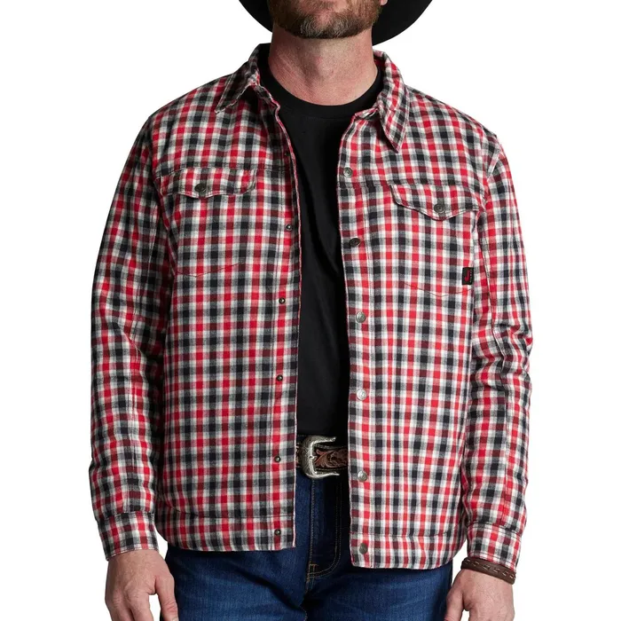 Justin Boots Jackson Shirt Jacket Redwhiteblack Plaid multicolor Men Outerwear