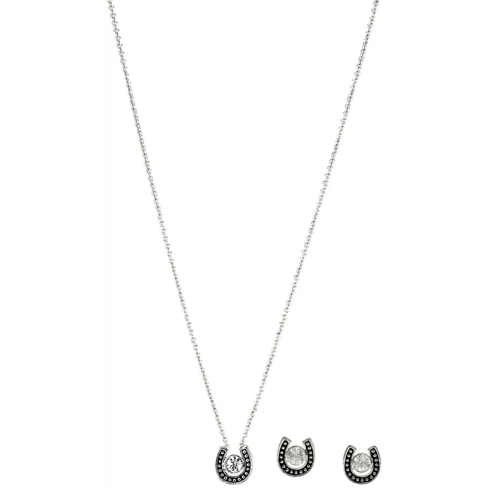 Justin Boots Justin Horseshoe Jewelry Set Silver grey Women Jewelry