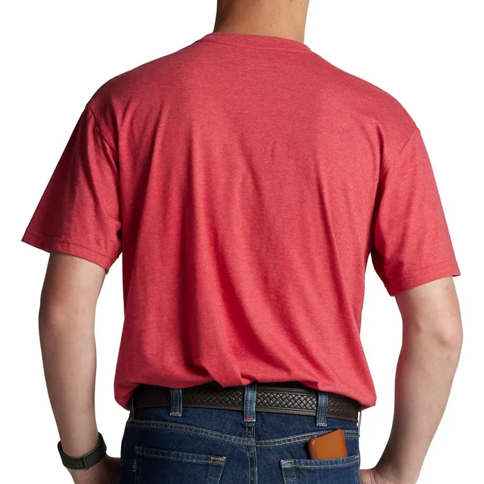 Justin Boots Justin Patriotic Tractor Tee Red Heather red Men TShirts and Polos
