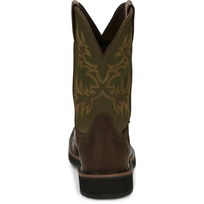 Justin Boots Keavan 11034 Met Guard Steel Toe Work Boot Dark Brown brown Men Work