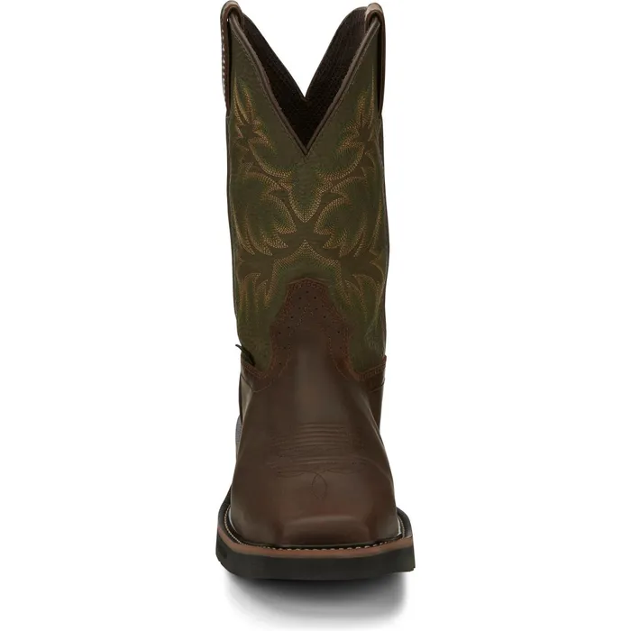Justin Boots Keavan 11034 Met Guard Steel Toe Work Boot Dark Brown brown Men Work