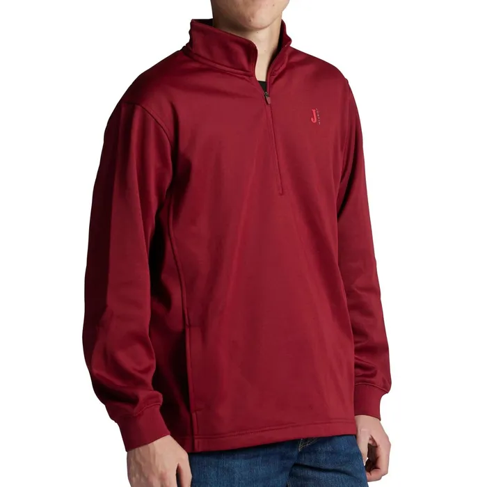 Justin Boots Quarter Zip Fleece Pullover Red Heather red Men Outerwear