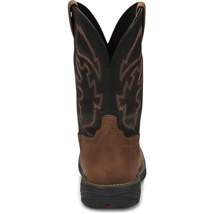 Justin Boots Rush 11034 Composite Toe Waterproof Work Boot Tan brown Men Work