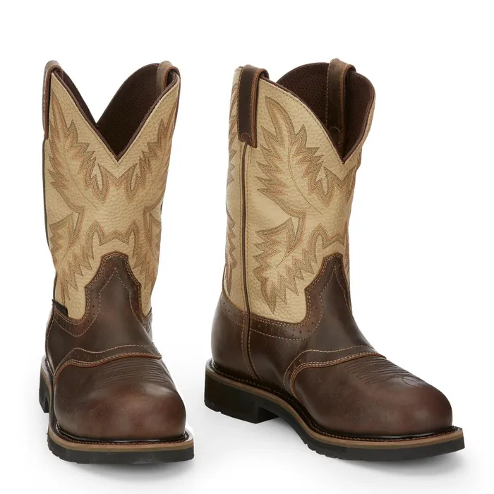 Justin Boots Superintendent 11034 Steel Toe Work Boot Golden Brown brown Men Work