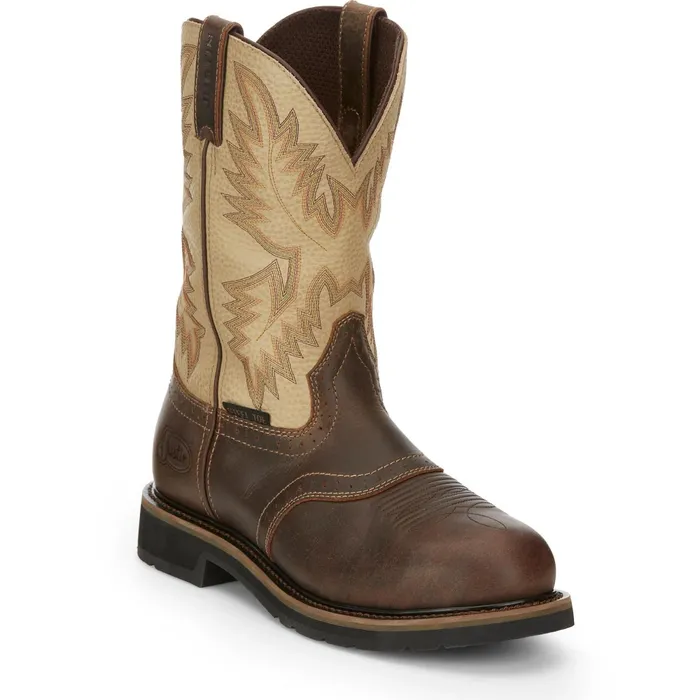 Justin Boots Superintendent 11034 Steel Toe Work Boot Golden Brown brown Men Work