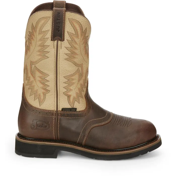 Justin Boots Superintendent 11034 Steel Toe Work Boot Golden Brown brown Men Work