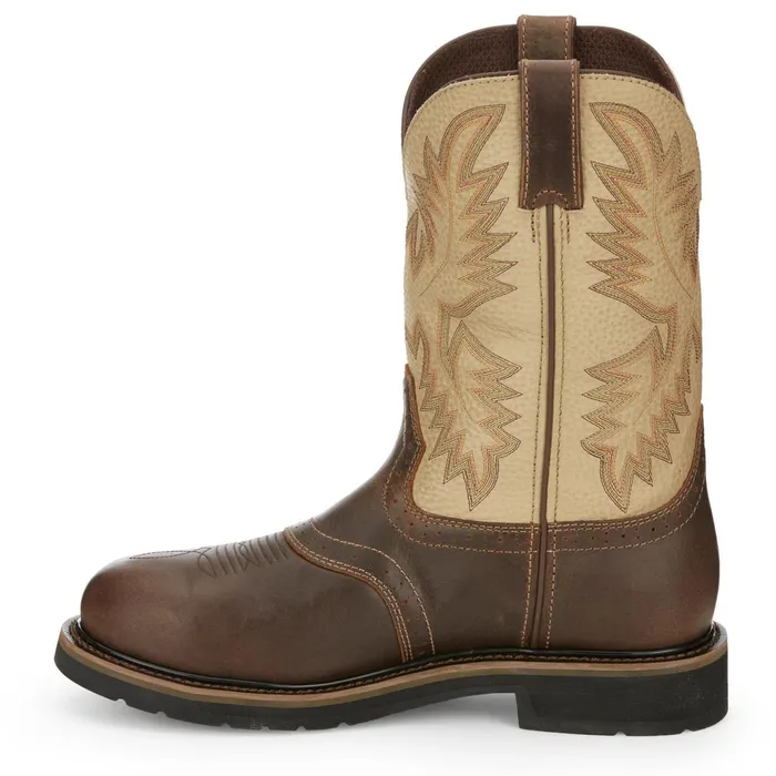 Justin Boots Superintendent 11034 Steel Toe Work Boot Golden Brown brown Men Work