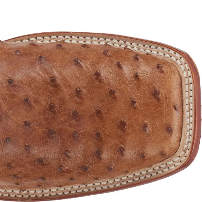 Justin Boots Truman 11034 Full Quill Ostrich Western Boot Cognac brown Men Western