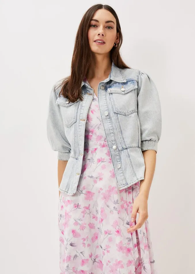 Karys Fashion Puff Sleeve Jacket Denim Women Phase Eight Jackets